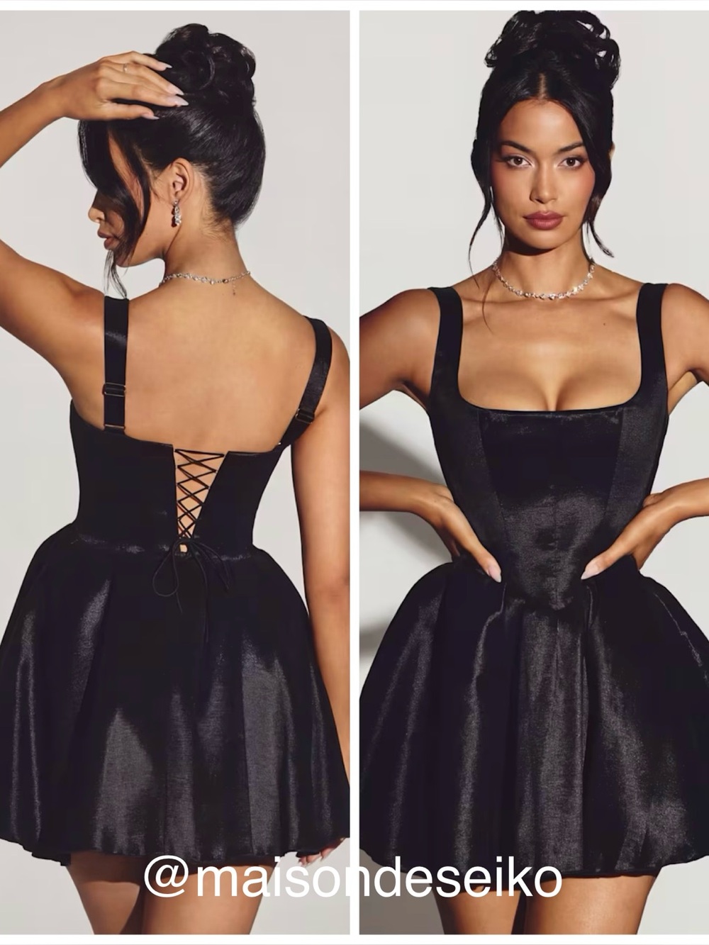 NEW Oh Polly Mini Dress Black Taffetta Sueno Corset Sleeveless size 4
